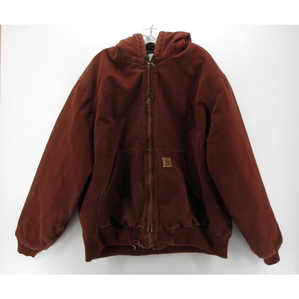 Vintage Carhartt Jacket Xl Red Duck Canvas J130 Bomber Hoodie Y2k *